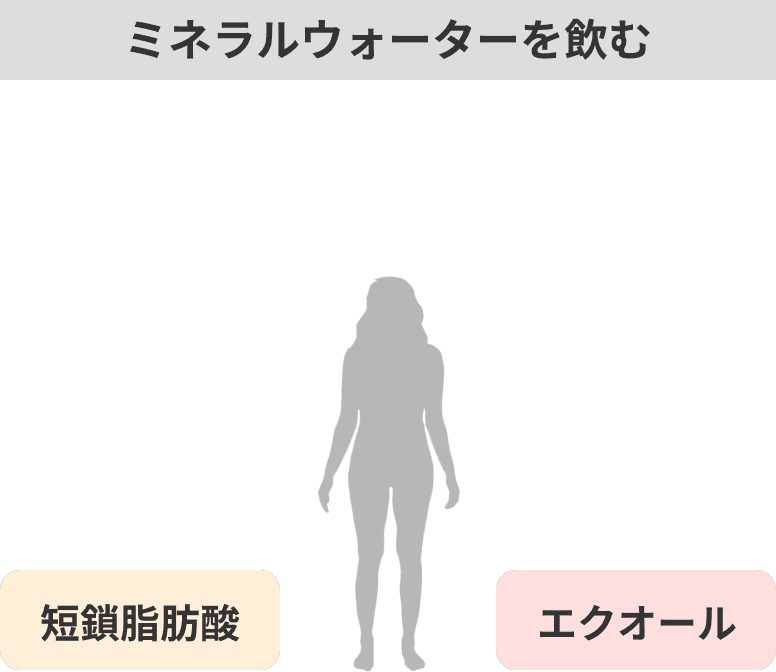 ミネラルウォーターを飲む